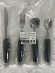 SammonsPreston EZ Large Grip Weighted Set Of 4 Eating Utensils Health Supply