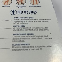 Truform 8865-5L 5XL Below Knee Closed Toe Stockings 20-30*mmHg Compression Beige