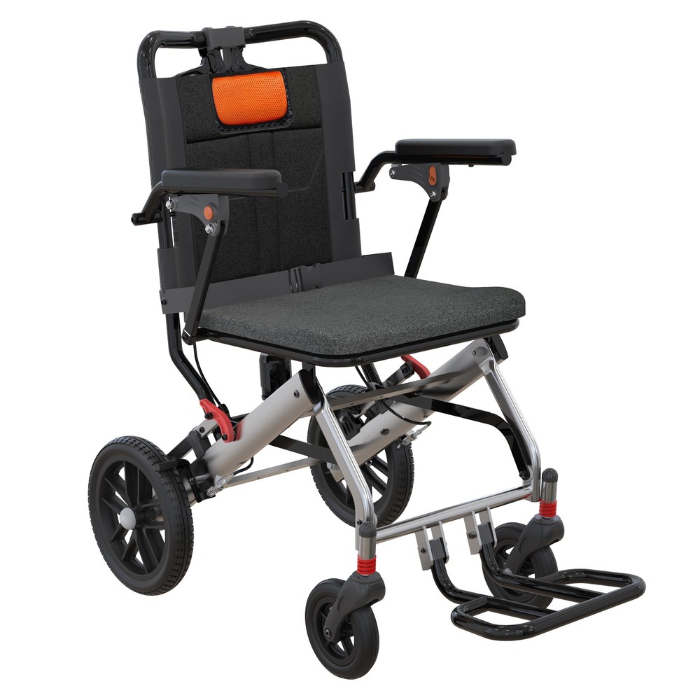 Garvee Folding Wheelchair for Seniors Lightweight Aluminum Flip Armrests outdoor
