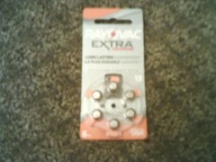 RAYOVAC EXTRA ADVANCED hearing aid batteries, size 13 batteries, 6 pack, NIP