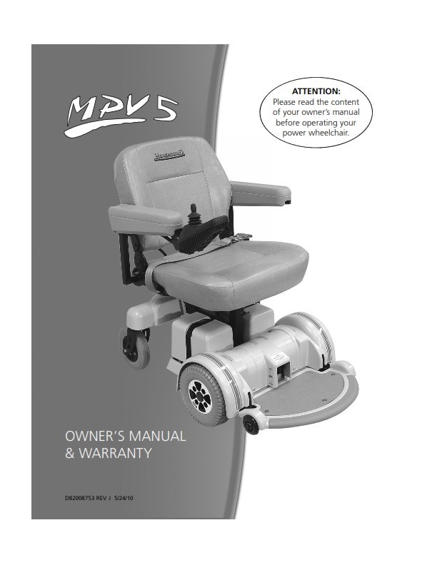 HOVEROUND MPV5 TECH REPAIR eGUIDE + eMANUAL for Wheelchair Owners. PDF File