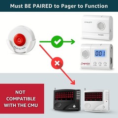 Elderly Safety Call Button – Touch-Controlled & Wall Mount for Caregiver Paging
