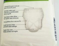 Youth Pants, Small/Medium 38- 56 lbs. Unisex day & night-time wear, 17 count