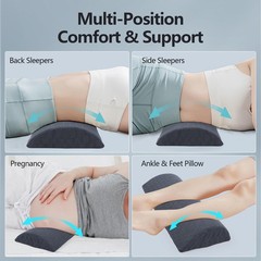 Soft Lumbar Pillow – Memory Foam Back Support Cushion for Lower Back Pain Relief