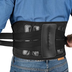 OALKRUY Back Brace, Adjustable Lumbar Support Belt for Men and Large, Black