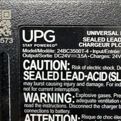 GENUINE UPG Battery Charger 24V 3.5A 24BC3500T-4 Sealed Lead Acid NEW