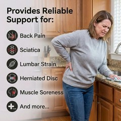 cybryeh Ultra Breathable Back Brace for Lower M(Waist:35″-43″), Black