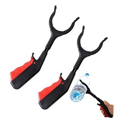 Bibabala Reacher Grabber Tool, 2pcs 30cm Grabbers for Seniors, Black+red