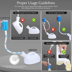Portable Urinals for Men, OOCOME Men Urinal Bottle 1 Count (Pack of 1), White