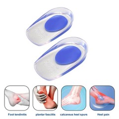 2Pcs Silicone Heel Pads Plantar Fasciitis Man Heel Spur Silicone Gel Heel Cups