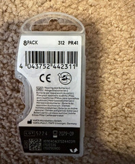 Duracell Activair Hearing Aid Batteries 312 Easy Tab 8 count