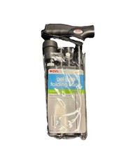 Health Gel Grip Folding Cane, Max Weight Cap Black And Silver New In Package