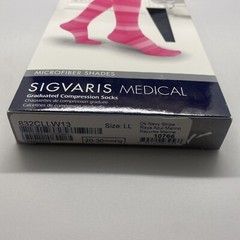 SIGVARIS 832C MICROFIBER STRIPES 20-30 COMPRESSION CALF SOCKS PICK SIZE COLOR