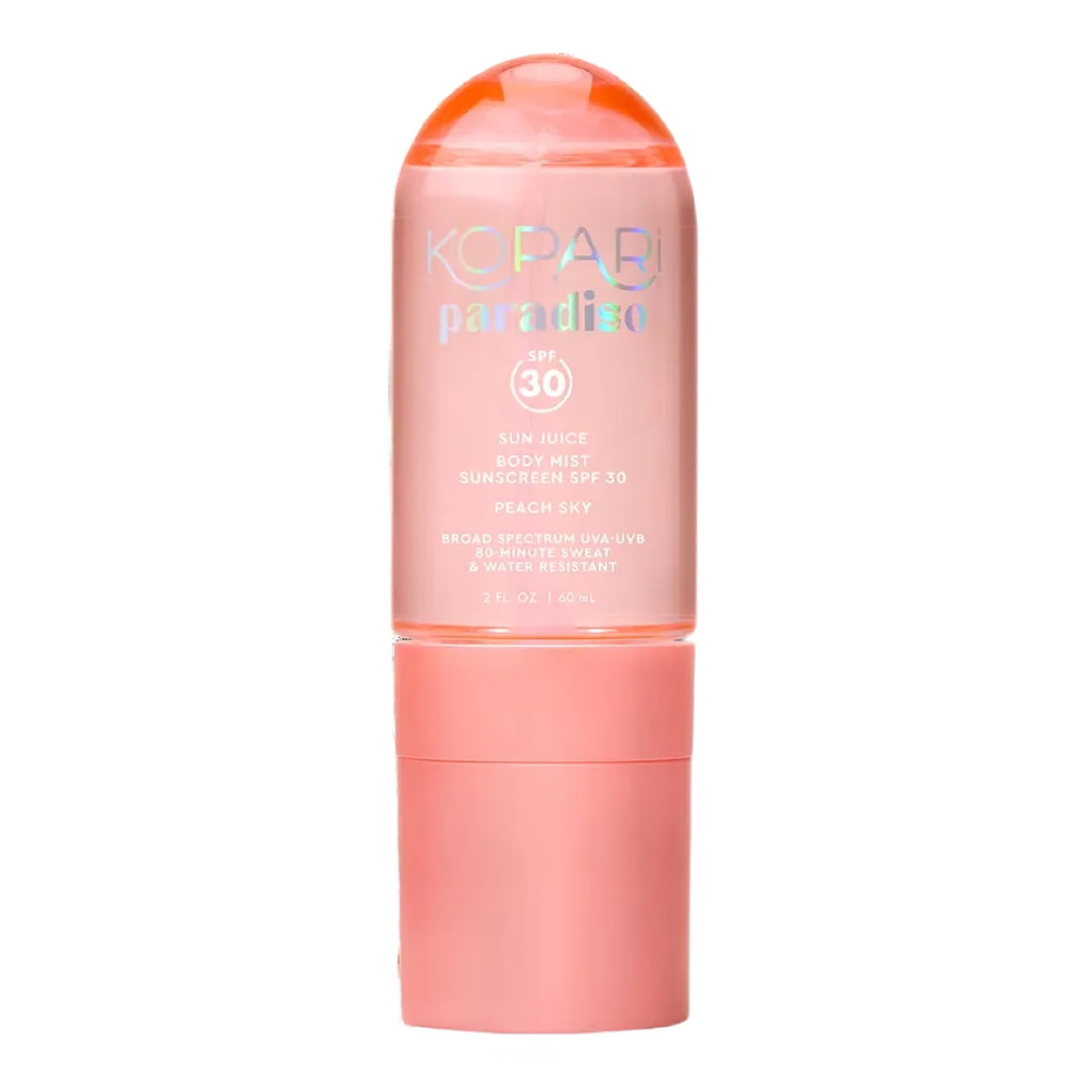 Kopari Paradiso Sun Juice Spf 30 Body Mist Peach Sky Clear Non-Sticky