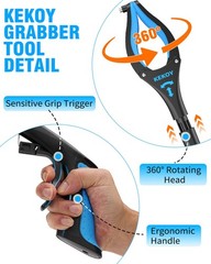 Kekoy 40 Inch Grabber Reacher Tool for Seniors 2 40 of 2 Pack, Blue