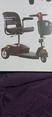Red/Black 4-Wheel Mobility Scooter for Adult/Senior with Front Basket