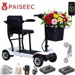 2026 Foldable 4-Wheel Mobility Scooter Seniors Adults 18.6 Mile Airline Approved