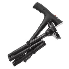 1* Lightweight Foldable Walking Cane W/360° Non-Slip Base&Emergency Alarm