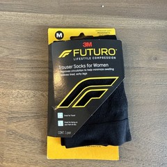 3M Futuro Trouser Socks for Women Moderate Compression Size: M Black 1 Pair