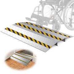 Door Threshold ramp 27.6″ W*18.9″ L, Metal Bridge Doorway Threshold ramp to g…