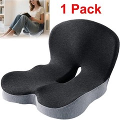 Memory Foam Seat Cushion w/Lumbar Support Pillow for Back & Sciatica Pain Relief