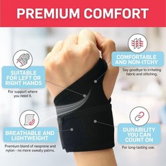Dr. Arthritis Essentials Wrist Support, Wrist Wraps, Carpal Tunnel Wrist Brace f