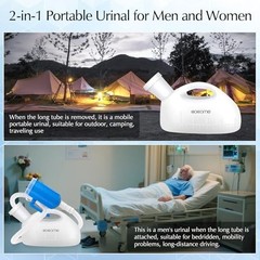 Portable Urinal for Men Spill Proof 2000ml 47.2 Inch Tube Reusable Male Pee