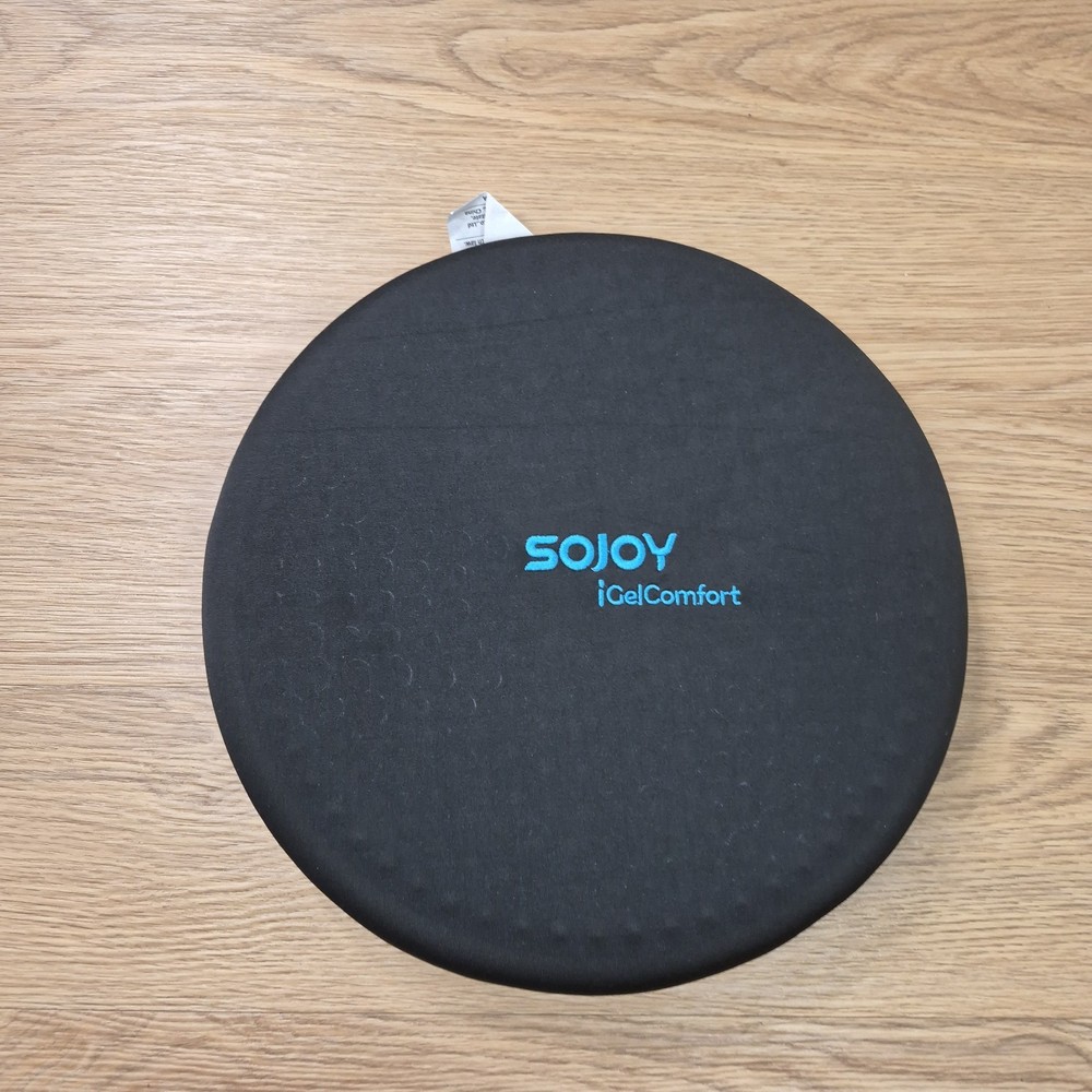 Sojoy Swivel Gel Seat Cushion for Car or Chair 360 Degree Pivot Disc Memory Foam