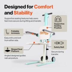 SuperHandy GoRise FC Electric Floor to Chair Lift for Seniors and People with…