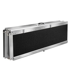 Uimoso 10FT Portable Aluminum Folding Ramp for Wheelchairs, Non-Slip 800lbs Load