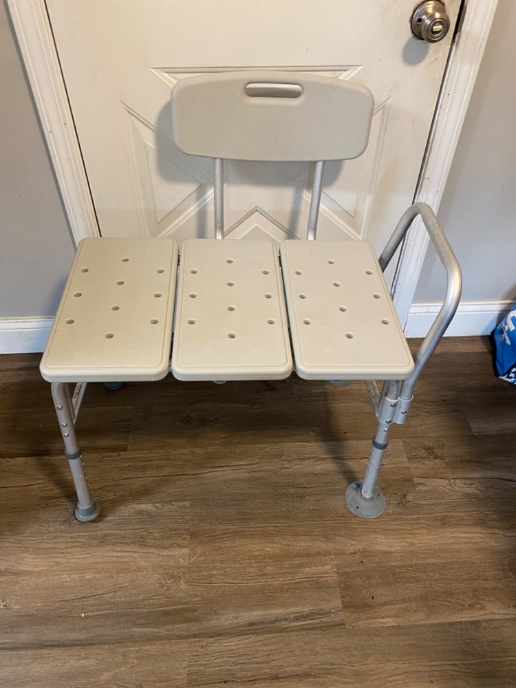 Lumex Every day Tub Transfer Bench & Shower Chair- waterproof Plastic Aluminum