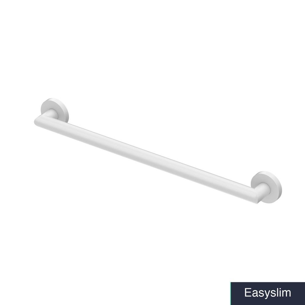 Grab Bar Stainless Steel 24 Inch Matte White Safety ADA Compliant