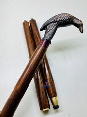 Solid Brass Bird Head Vintage Black Wooden Walking Stick Cane handmade Gift