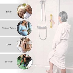 12 Inch Stainless Steel Shower Grab Bar, Gold Shower Handle, Bathroom Balance…