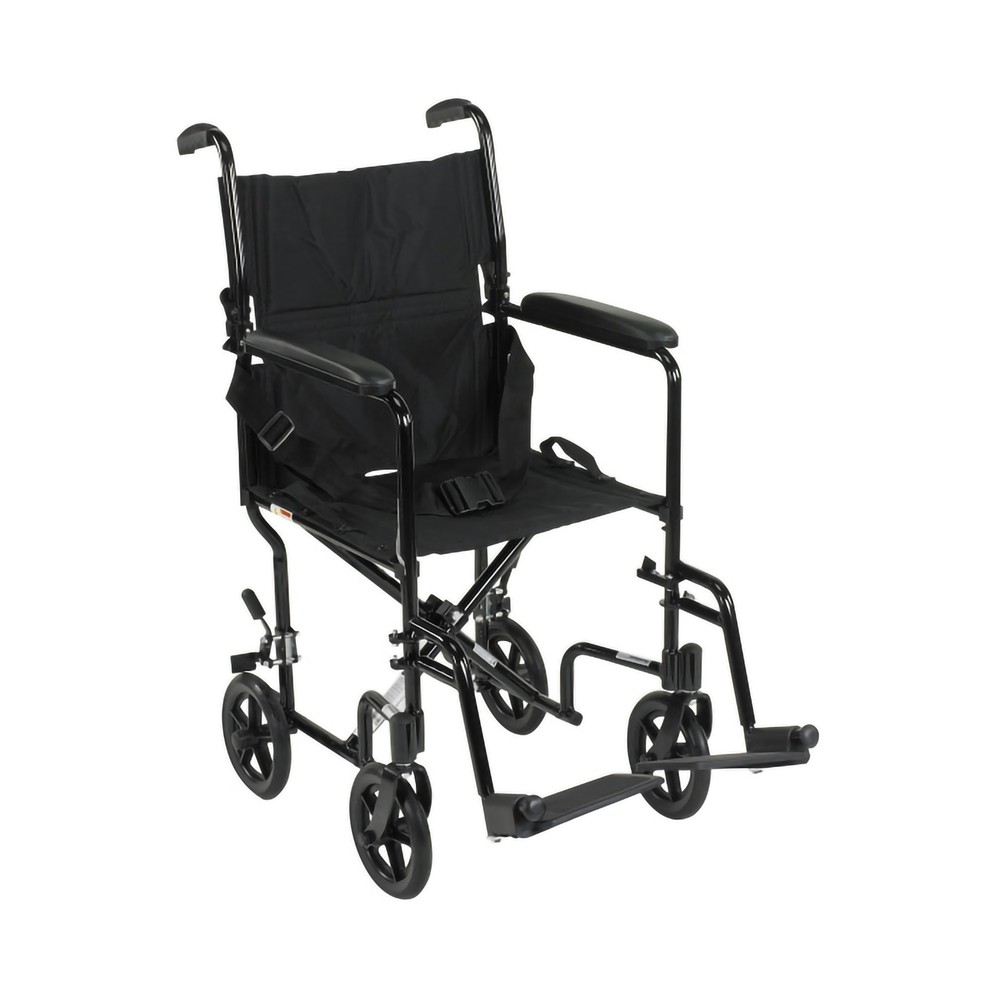 McKesson Transport Wheelchair Aluminum 19″ W up to 300 lbs 1 Ct