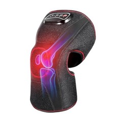 QUINEAR KNEE MASSAGER AIR COMPRESSION HEAT KNEE BRACE WRAP QN-031KS – BLACK/RED