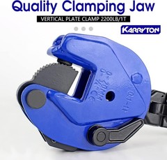 Vertical Plate Clamp, 1Ton/2200LB Working Load, Jaw Opening 0.8IN, Blue