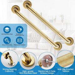 Grab Bars for Shower, 2 Pack 16 Inch anti Slip Stainless Steel Bathroom Safety