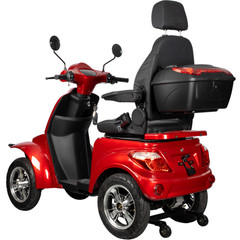 Heavy Duty 1000W 4-Wheel Electric Mobility Scooter 60V 3-Speed 500lbs Load Red