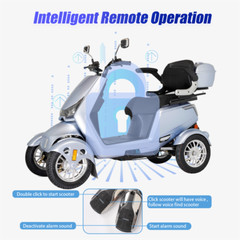 4 Wheels Electric Mobility Scooter 1000W Heavy Duty All Terrain 3-Speed Seniors