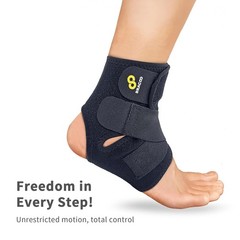 Ankle Support Brace For Men & Women, Adjustable Compression Sleeve Strap Wrap,