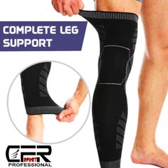 Full Leg Knee Support Compression Sleeve Brace Sport Joint Pain Relief Arthritis
