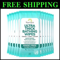 Waterless Shower Wipes for Adults | 120 ct