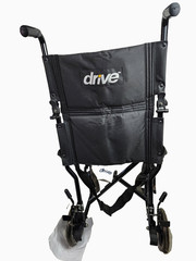 DRIVE Aluminum Transport Wheelchair Chair Steel ATC19-Black 8″ Wheel 300 lb