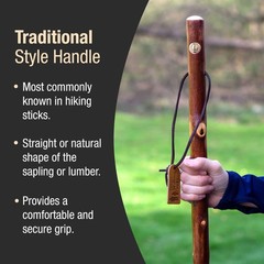 Brazos Free Form Maple Walking Stick, Handcrafted Wooden Staff, Lightweight and