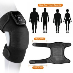 1/2pcs Electric Cordless Heated Knee Vibration Massage Brace Joint Hot Compress