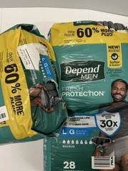 56 Count Depend Men’s Large Incontinence Underwear Maximum Protection