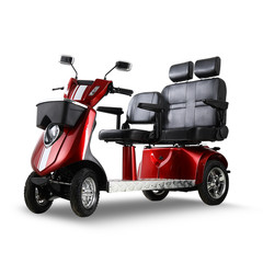 1000W 4-Wheel Heavy Duty Adjustable 3-Seat Electric Power Mobility Scooters