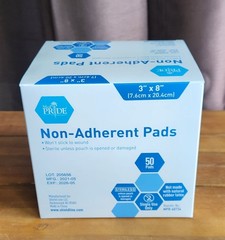 MED PRIDE Sterile Non-Stick Non-Adherent Gauze Wound Dressing Pads 3” x 8” 600