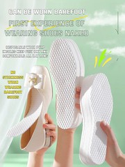 10 Pairs Disposable Wood Pulp Insoles Thin Breathable Sweat Shoe Pads Unisex